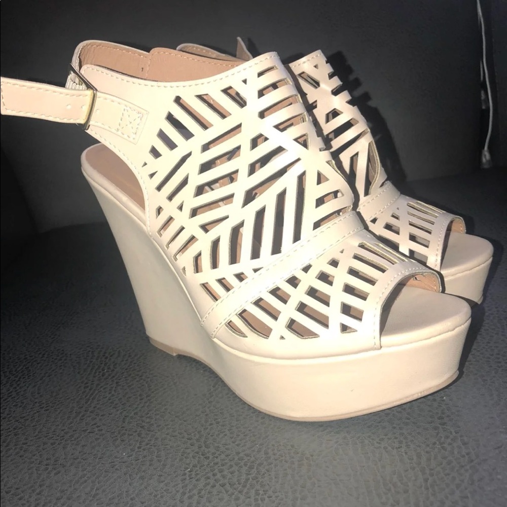 Charlotte Russe nude wedges